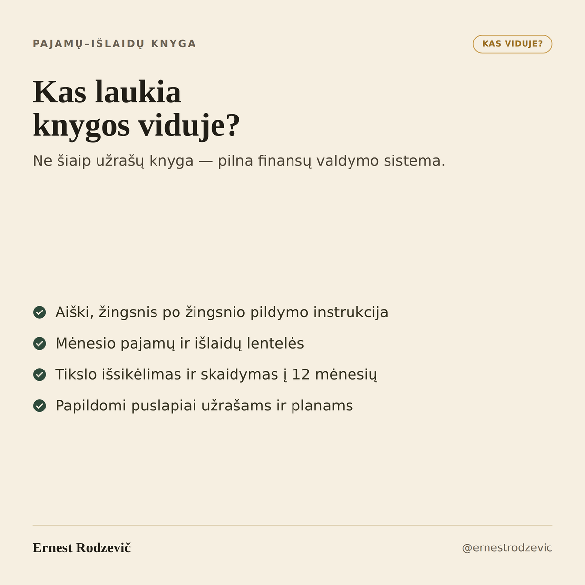 PAJAMŲ IR IŠLAIDŲ FIZINĖ UŽRAŠŲ KNYGA